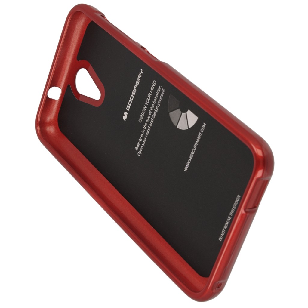 Pokrowiec etui silikonowe Mercury JELLY CASE czerwone HTC Desire 620 / 8