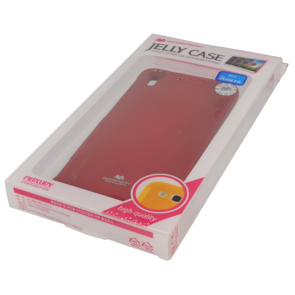 Pokrowiec etui silikonowe Mercury JELLY CASE czerwone HTC Desire Eye / 9