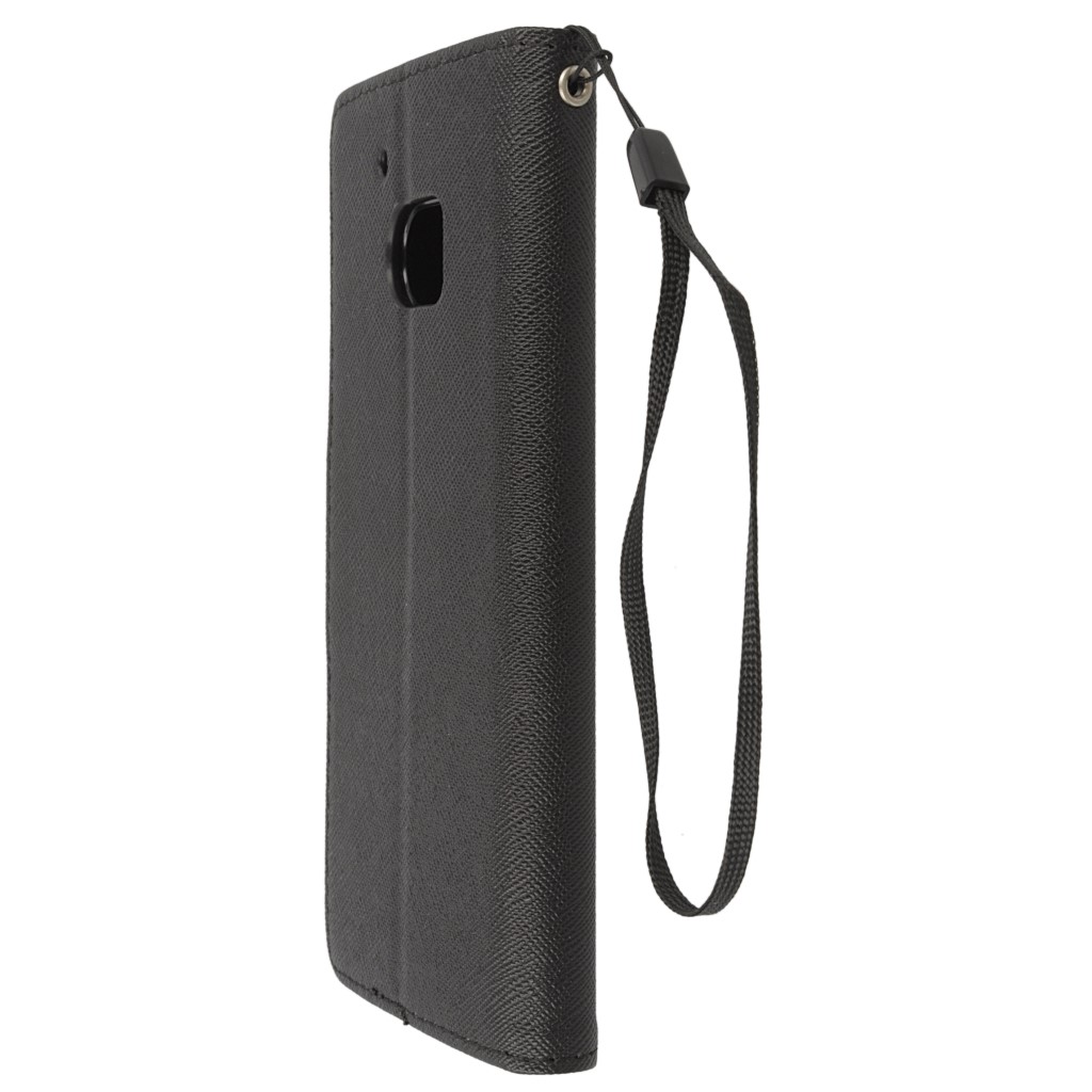 Pokrowiec etui z klapk na magnes Fancy Case czarne HTC One M10 / 7