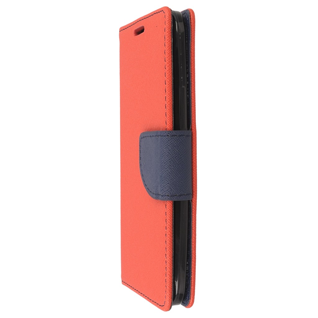 Pokrowiec etui z klapk na magnes Fancy Case czerwono-granatowe HTC One M10 / 6