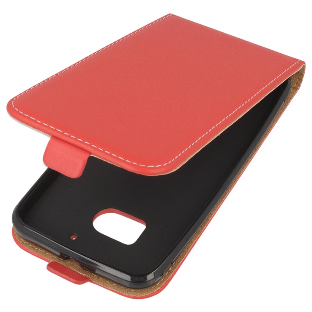 Pokrowiec z klapk na magnes Prestige Slim Flexi czerwony HTC One M10