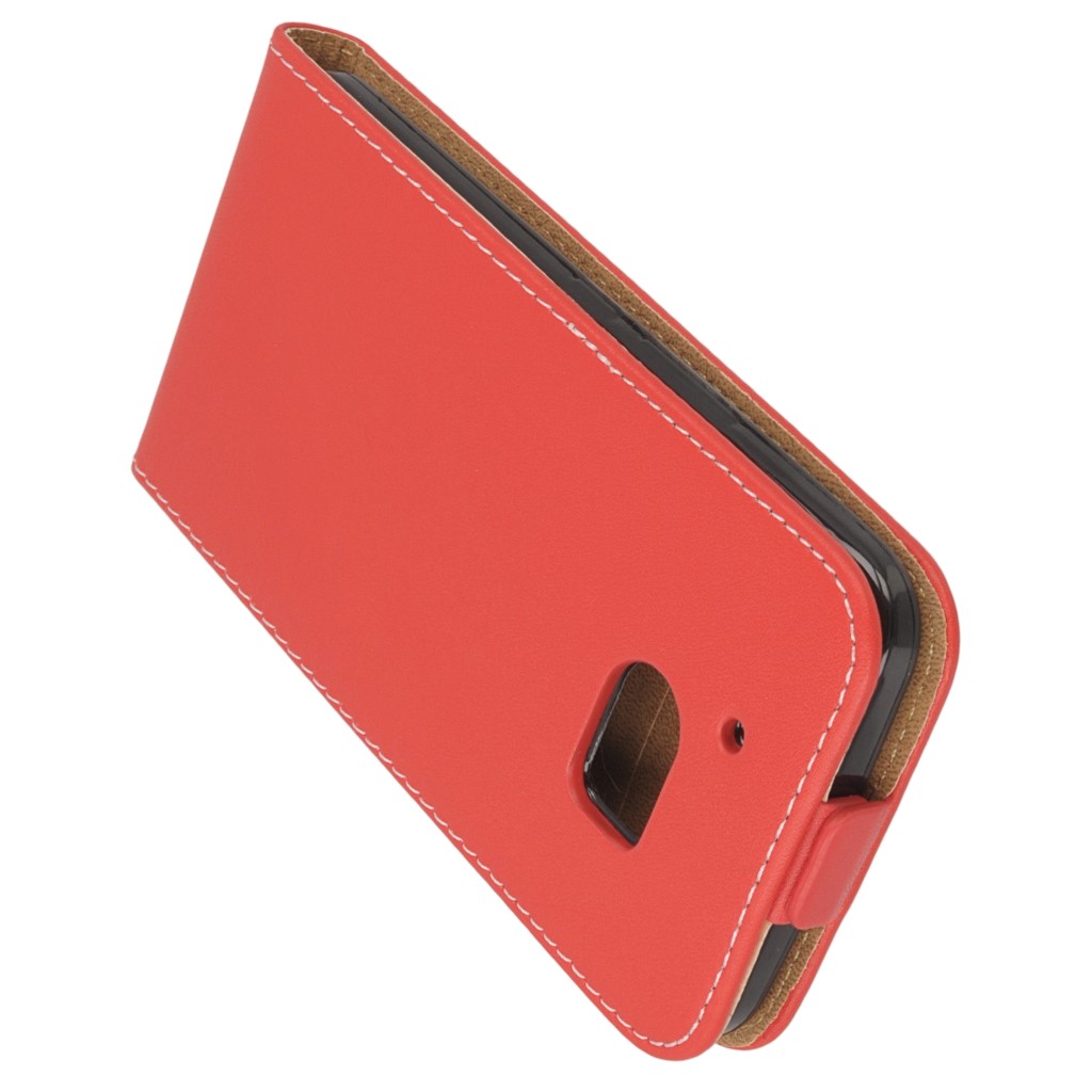 Pokrowiec z klapk na magnes Prestige Slim Flexi czerwony HTC One M10 / 5