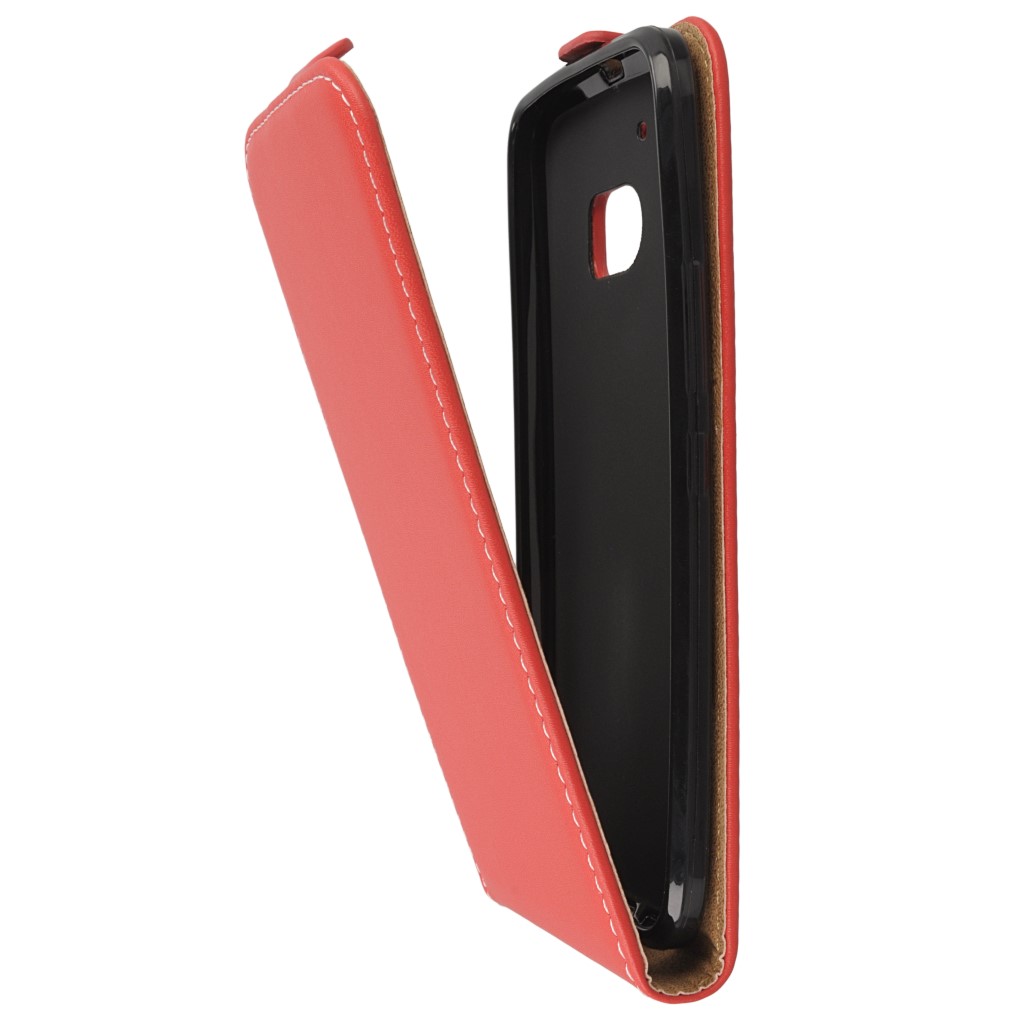 Pokrowiec z klapk na magnes Prestige Slim Flexi czerwony HTC One M10 / 6