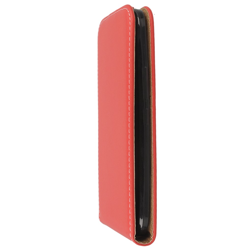 Pokrowiec z klapk na magnes Prestige Slim Flexi czerwony HTC One M10 / 7