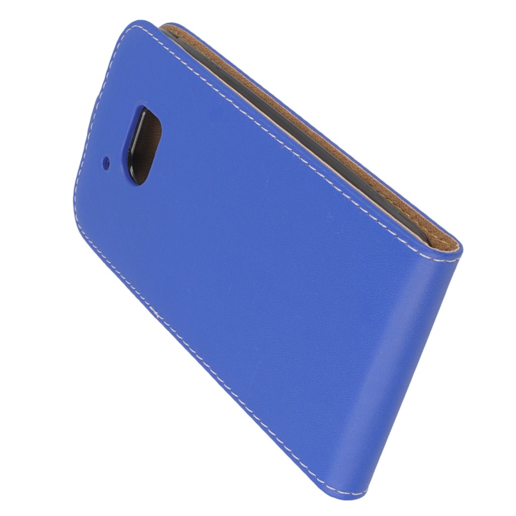 Pokrowiec z klapk na magnes Prestige Slim Flexi niebieski HTC One M10 / 5