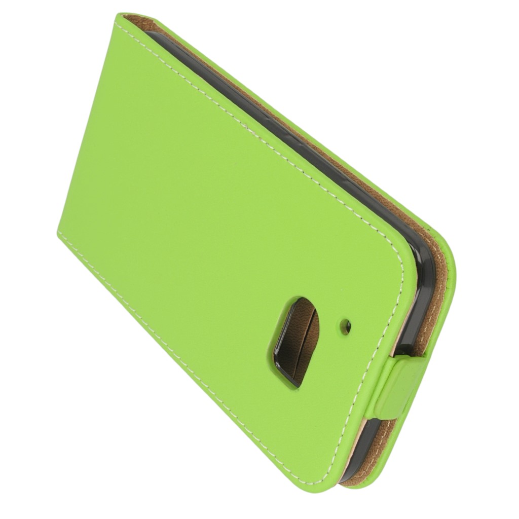 Pokrowiec z klapk na magnes Prestige Slim Flexi zielony HTC One M10 / 5