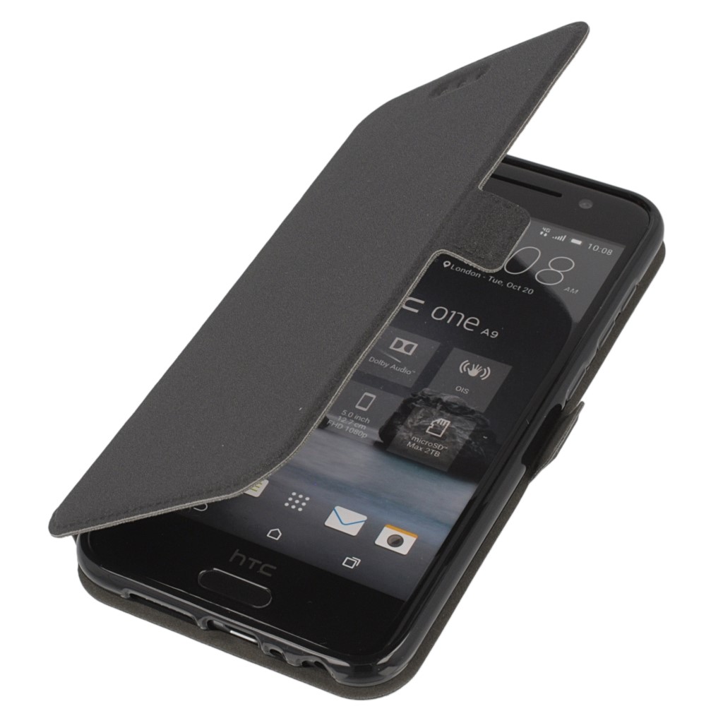 Pokrowiec etui Flexi Book czarny HTC One A9