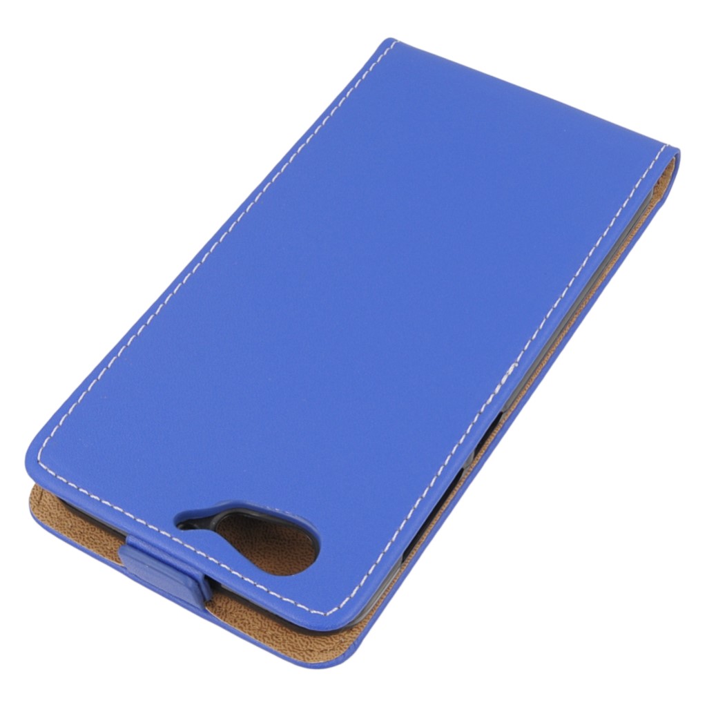 Pokrowiec z klapk na magnes Prestige Slim Flexi niebieski HTC One A9s / 3