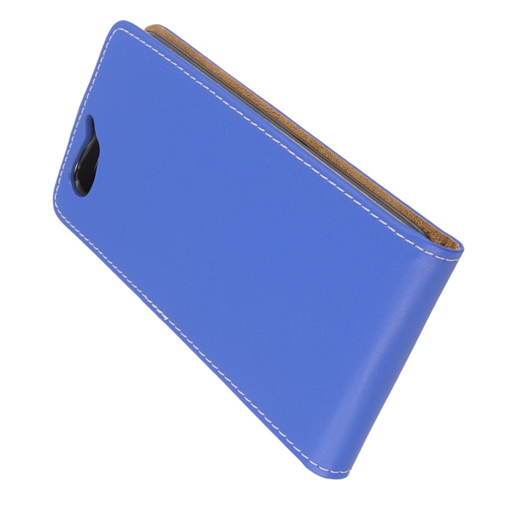 Pokrowiec z klapk na magnes Prestige Slim Flexi niebieski HTC One A9s / 4