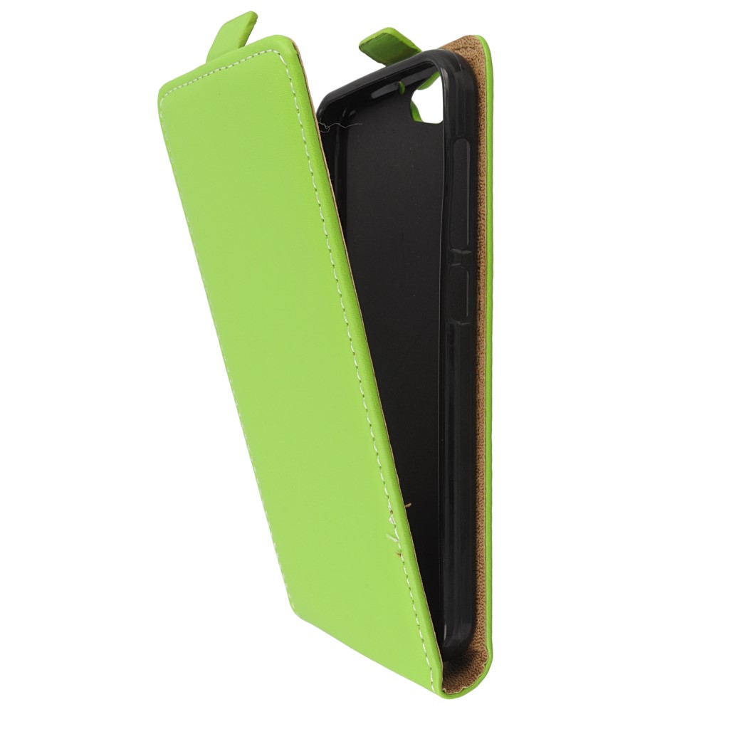 Pokrowiec z klapk na magnes Prestige Slim Flexi zielony HTC One A9s / 6