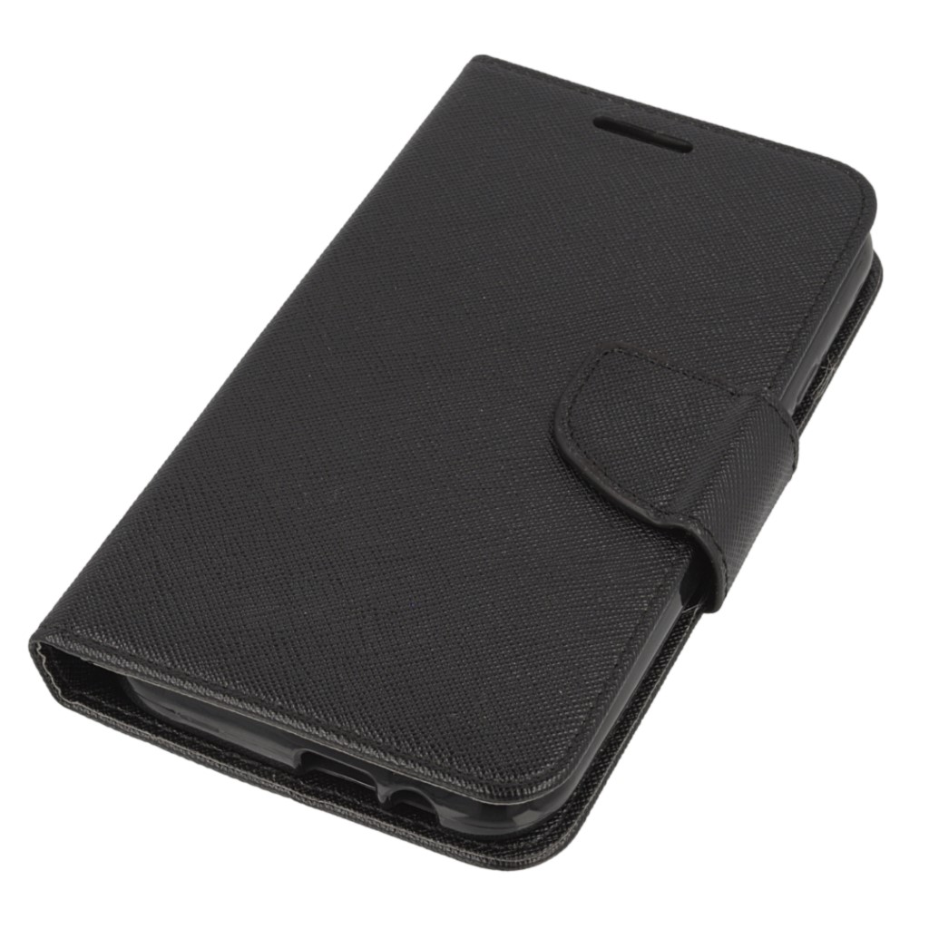 Pokrowiec etui z klapk na magnes Fancy Case czarne HTC One M9 Prime CE / 2