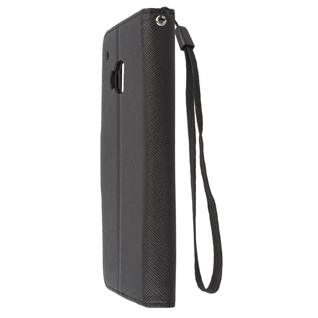 Pokrowiec etui z klapk na magnes Fancy Case czarne HTC One M9 Prime CE / 8