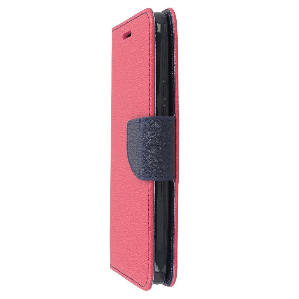 Pokrowiec etui z klapk na magnes Fancy Case rowo-granatowe HTC One M9 Prime CE / 7