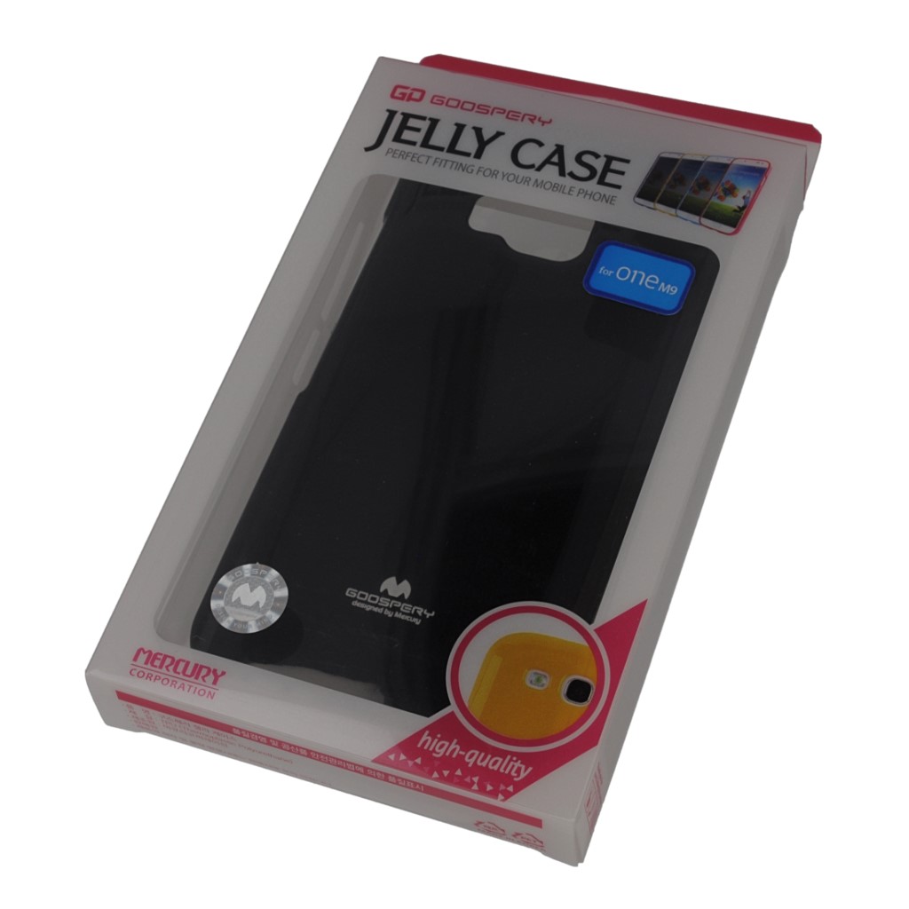 Pokrowiec etui silikonowe Mercury JELLY CASE czarne HTC One M9 Prime CE / 7