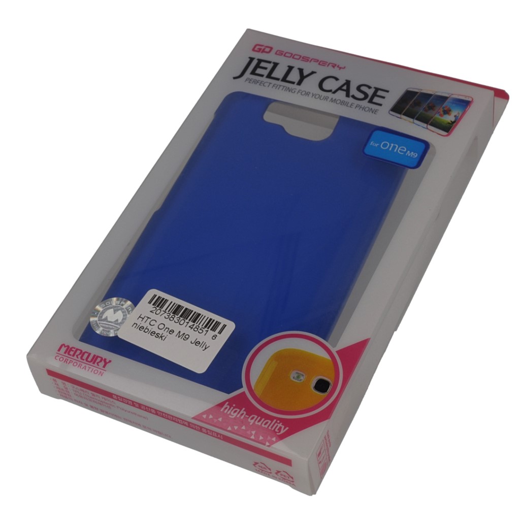 Pokrowiec etui silikonowe Mercury JELLY CASE niebieskie HTC One M9 Prime CE / 9