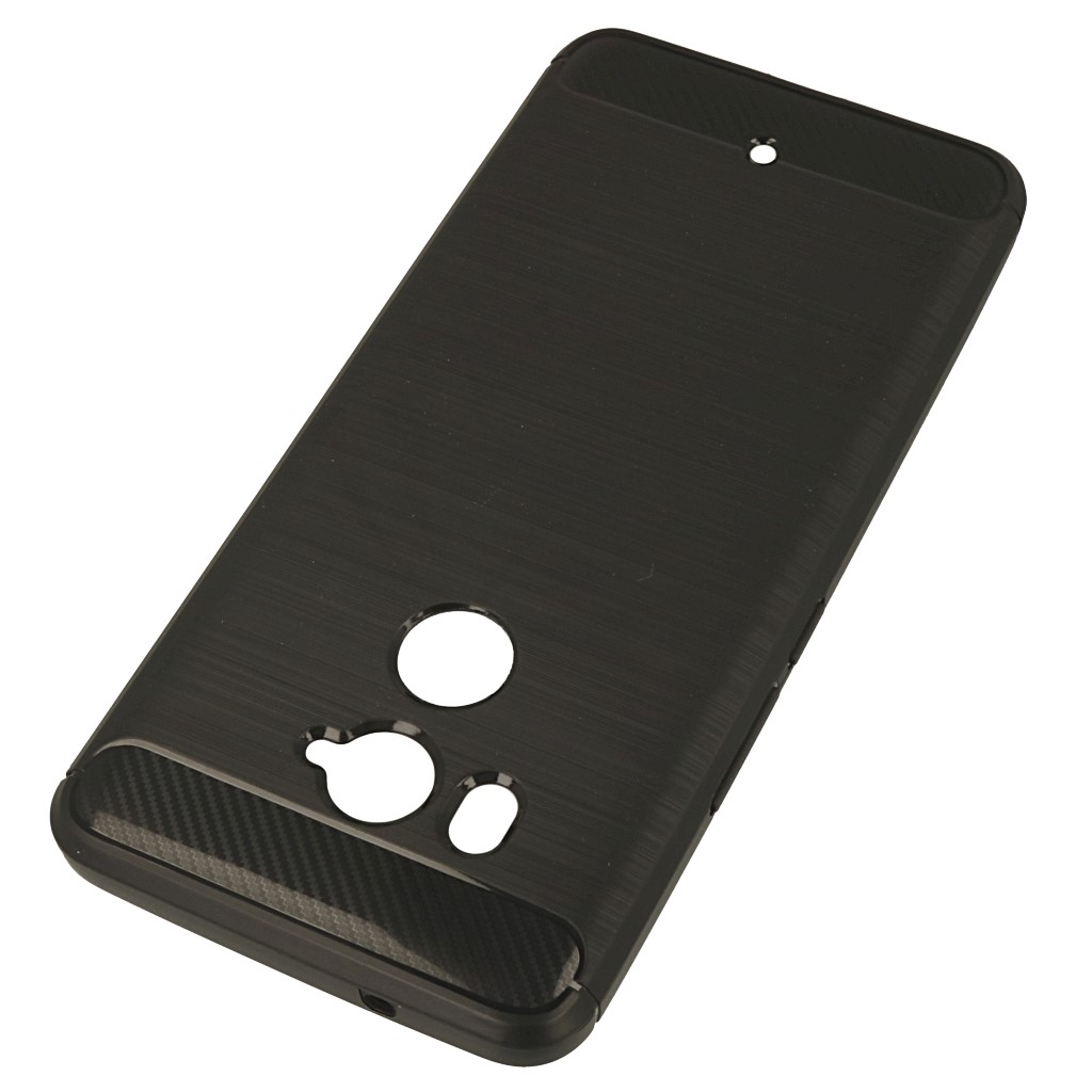 Pokrowiec etui pancerne Karbon Case czarne HTC U11 Plus / 2