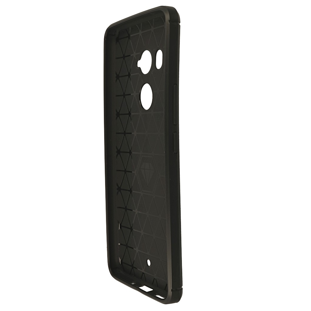 Pokrowiec etui pancerne Karbon Case czarne HTC U11 Plus / 6