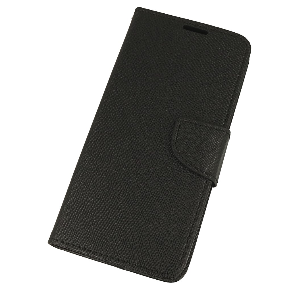 Pokrowiec etui z klapk na magnes Fancy Case czarne HTC U12+ / 2
