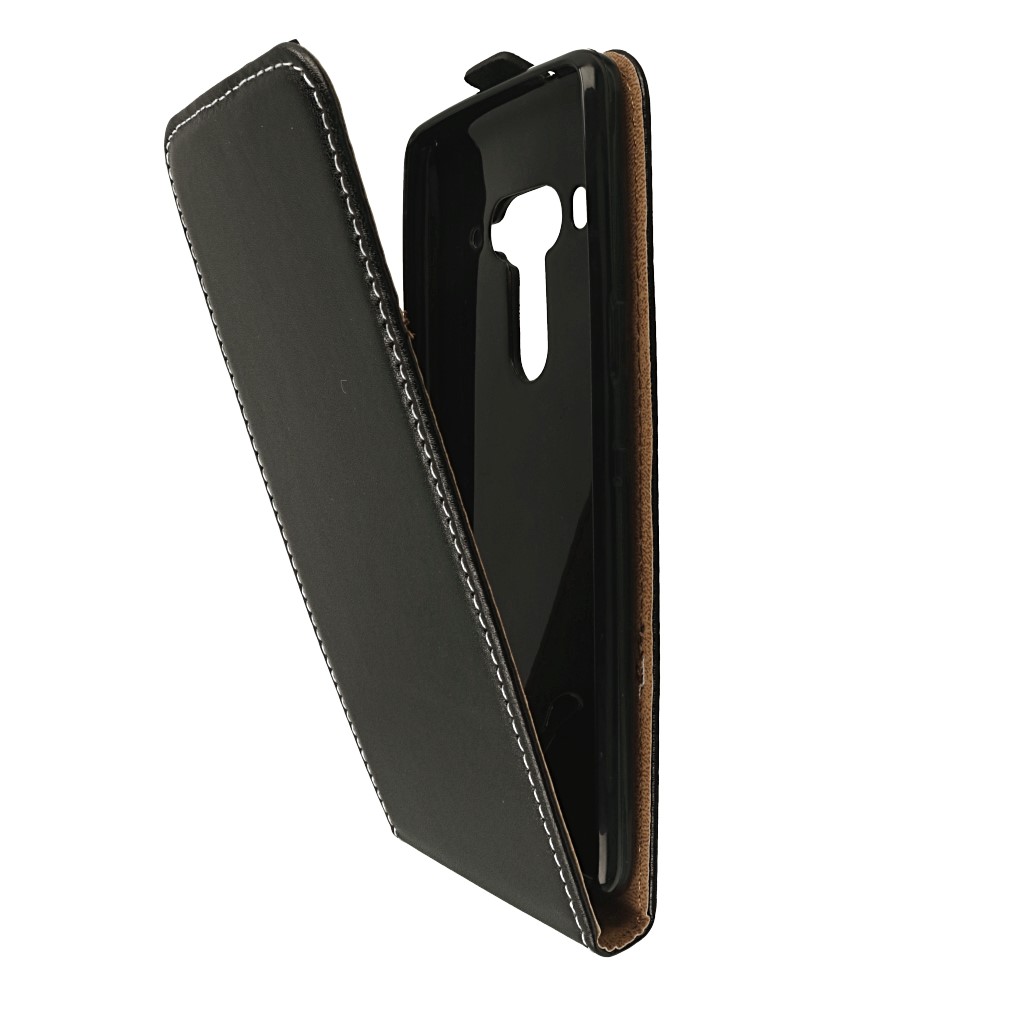Pokrowiec z klapk na magnes Prestige Slim Flexi czarny HTC U12+ / 6