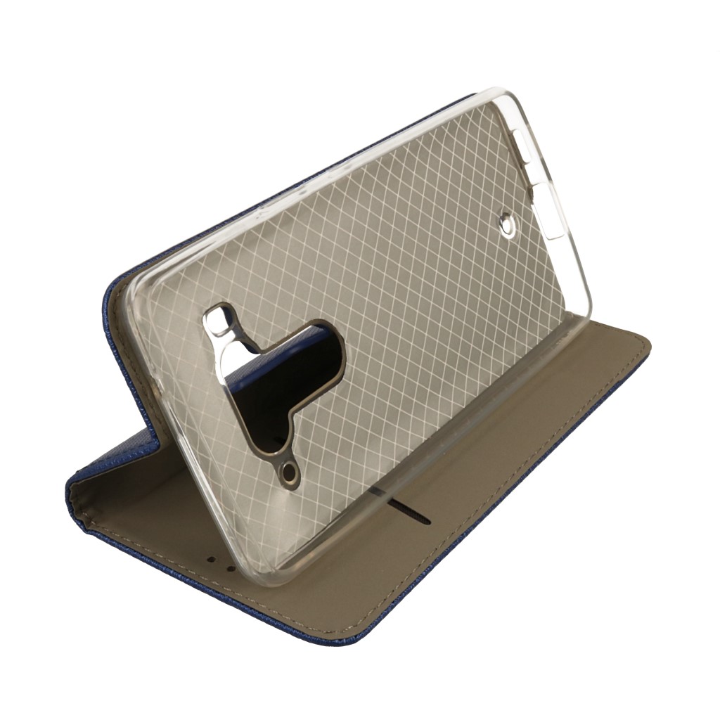 Pokrowiec etui z klapk Magnet Book granatowe HTC U12 / 6