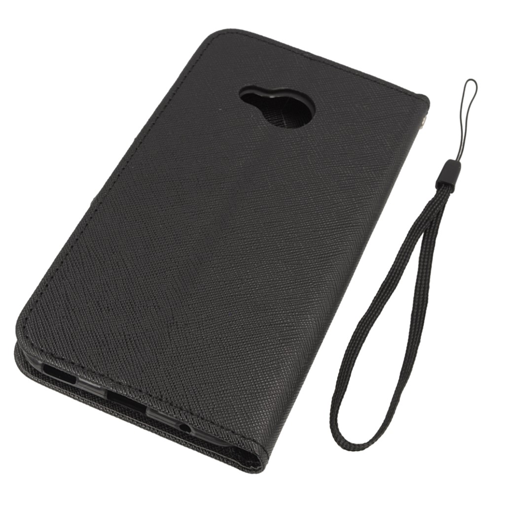 Pokrowiec etui z klapk na magnes Fancy Case czarne HTC U Play / 3