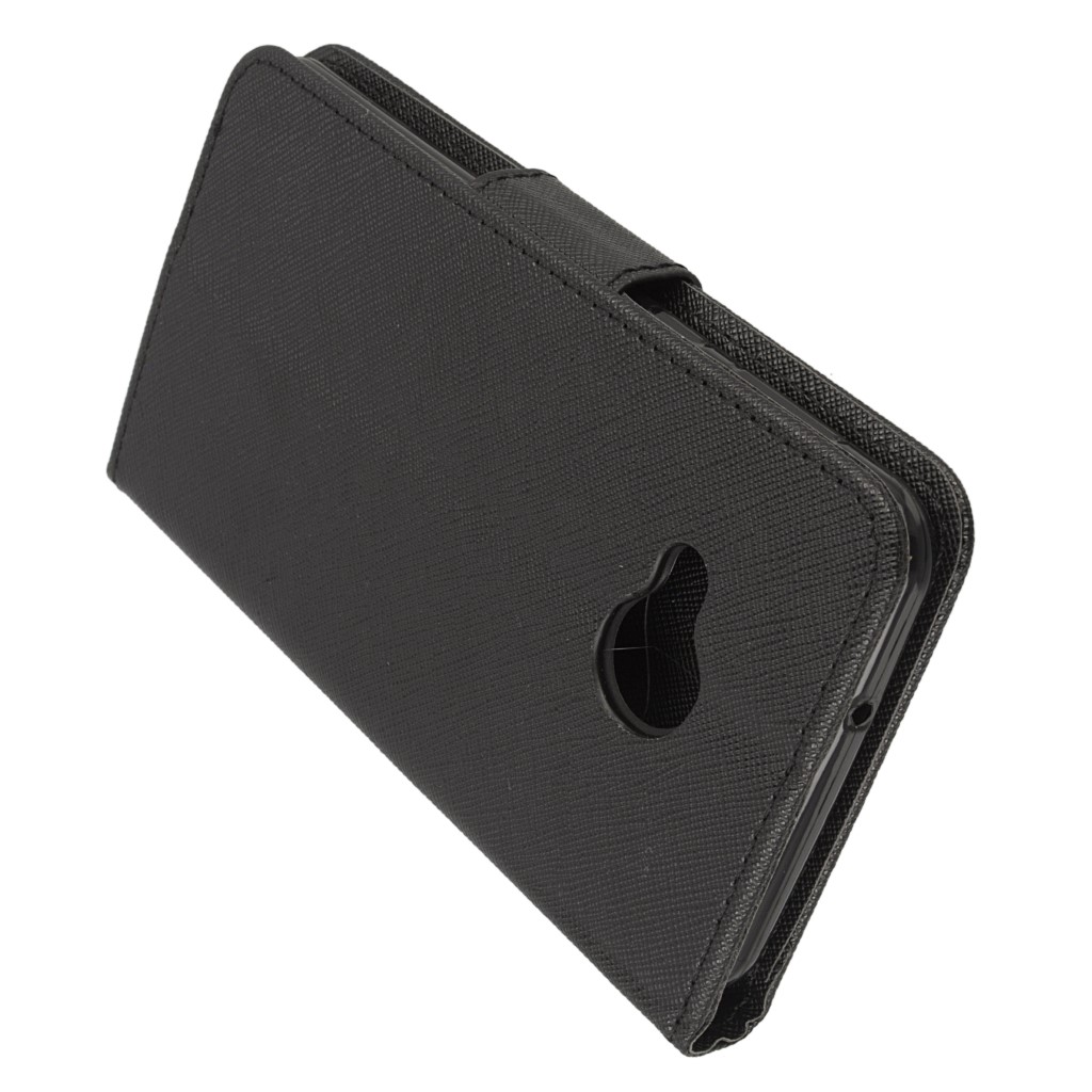 Pokrowiec etui z klapk na magnes Fancy Case czarne HTC U Play / 4