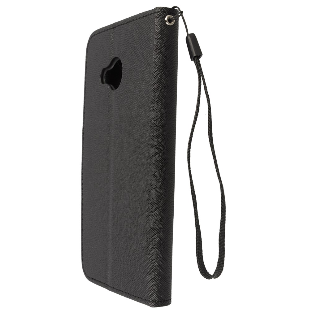 Pokrowiec etui z klapk na magnes Fancy Case czarne HTC U Play / 6
