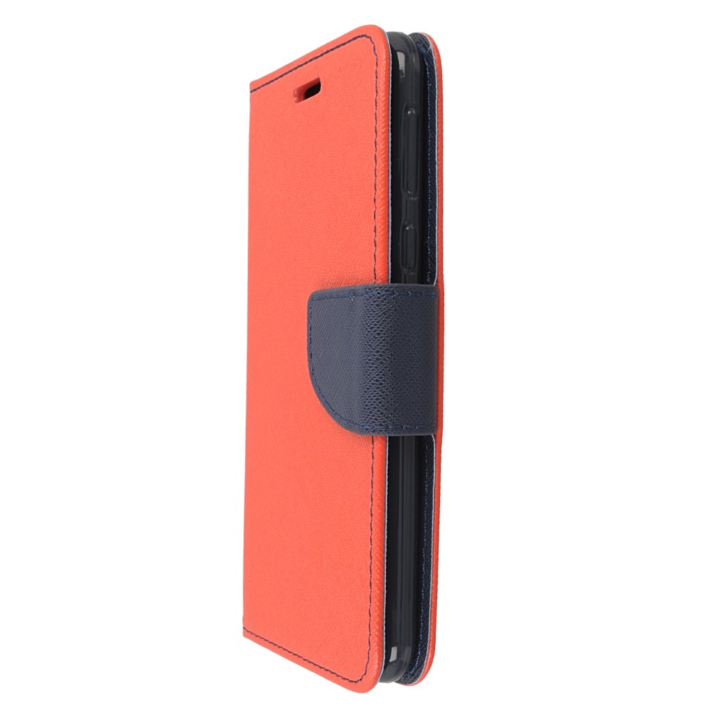 Pokrowiec etui z klapk na magnes Fancy Case czerwono-granatowe HTC U Play / 5