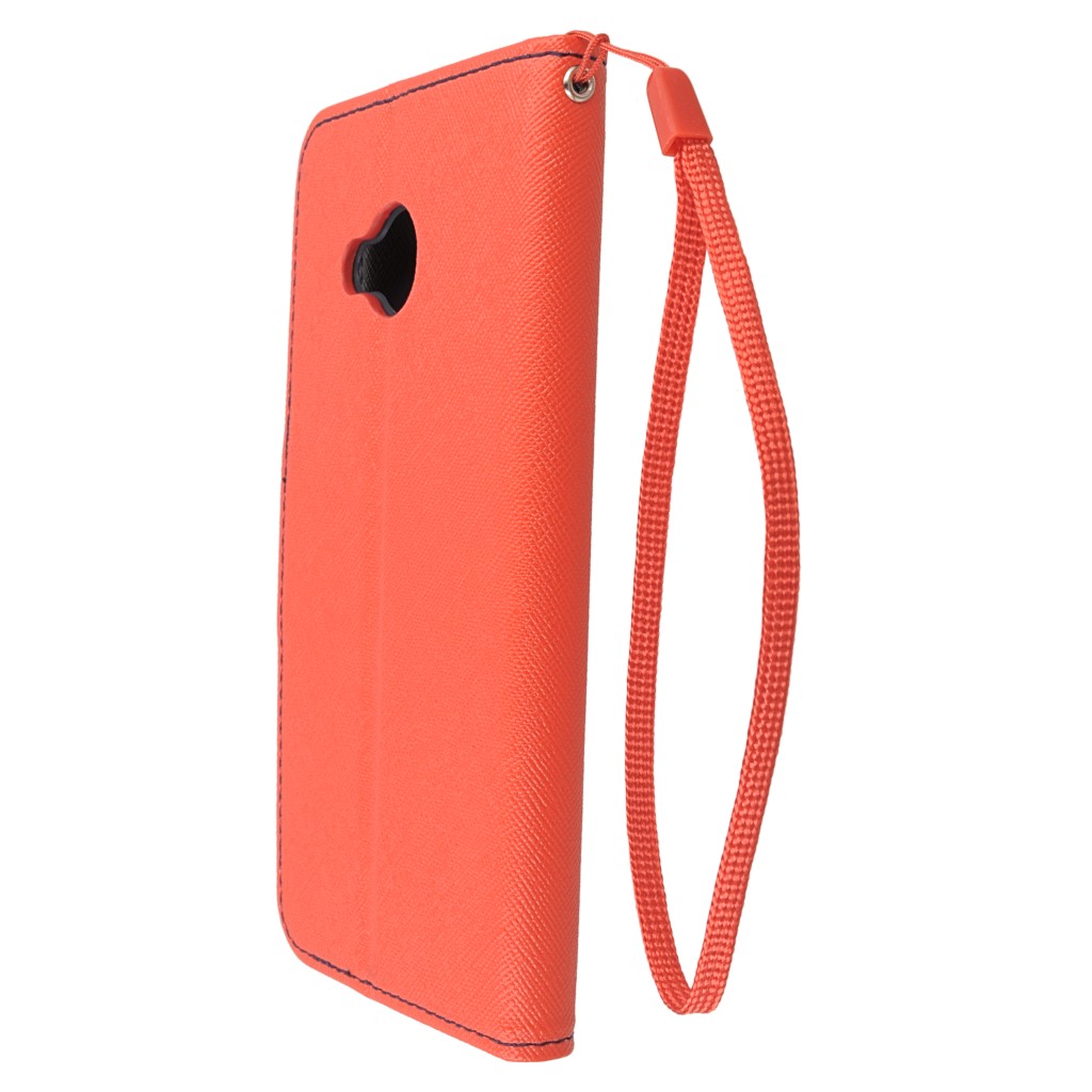Pokrowiec etui z klapk na magnes Fancy Case czerwono-granatowe HTC U Play / 6