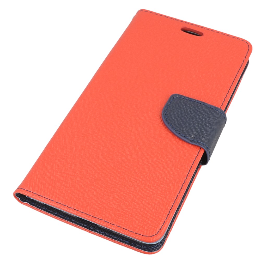 Pokrowiec etui z klapk na magnes Fancy Case czerwono-granatowe HTC U Ultra / 2