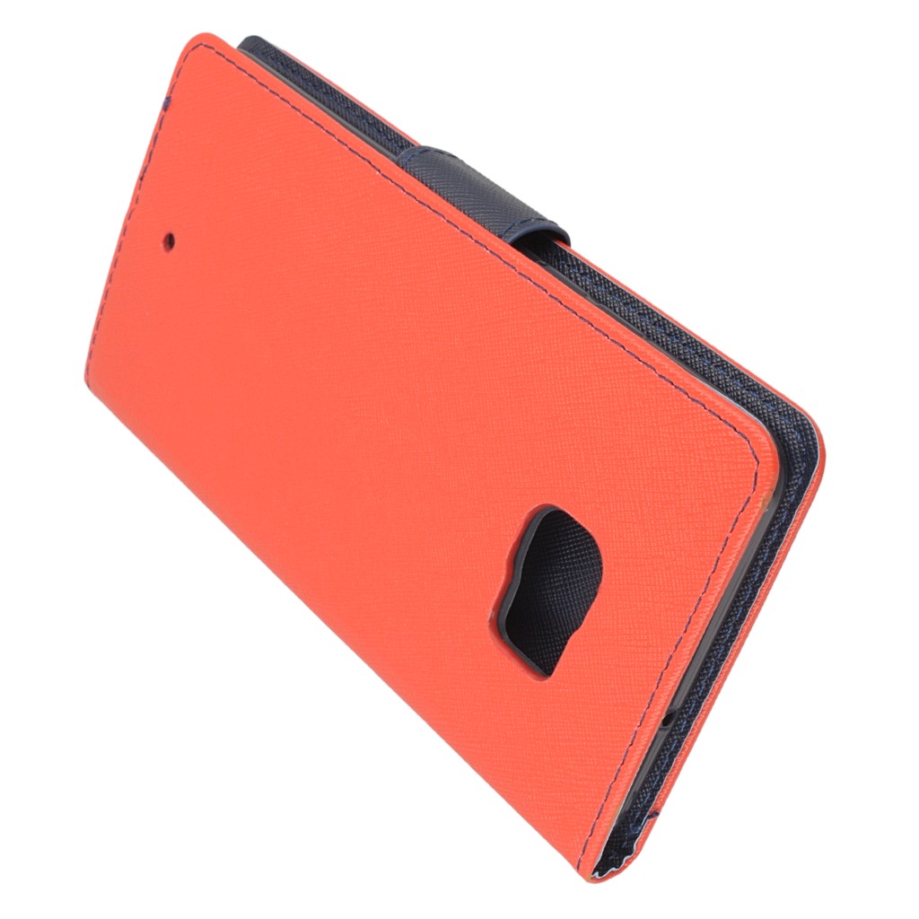 Pokrowiec etui z klapk na magnes Fancy Case czerwono-granatowe HTC U Ultra / 4