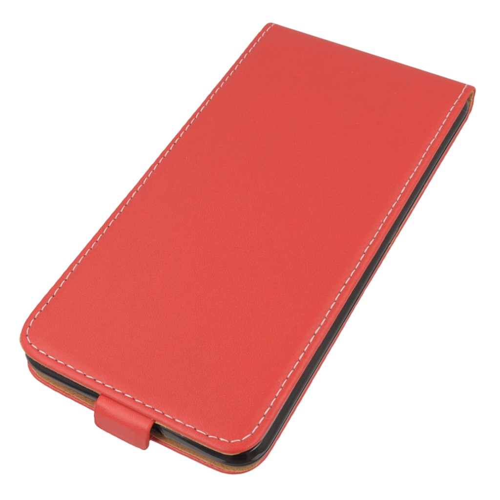 Pokrowiec z klapk na magnes Prestige Slim Flexi czerwony HTC U Ultra / 2