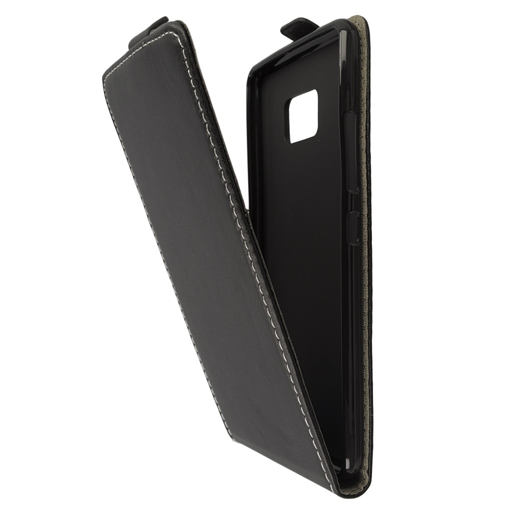 Pokrowiec z klapk na magnes Prestige Slim Flexi czarny HTC U Ultra / 7