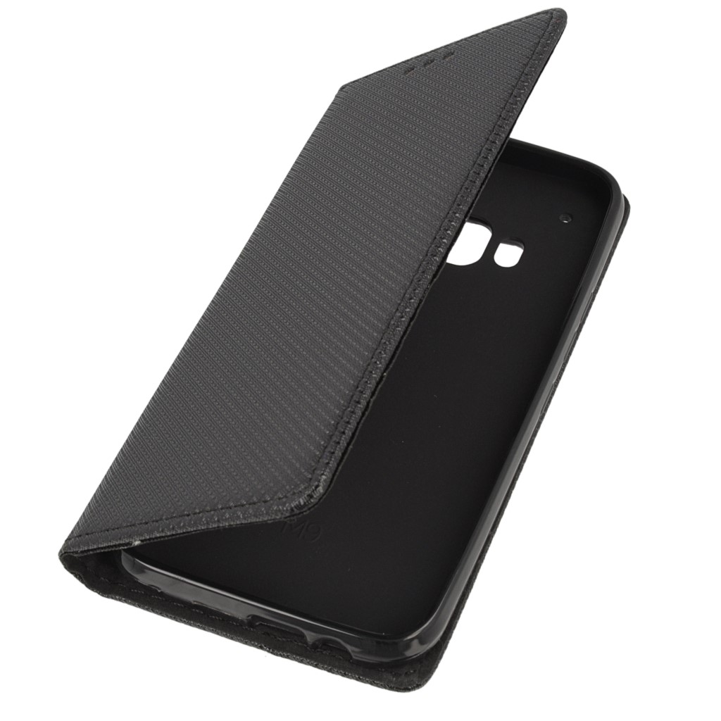 Pokrowiec etui z klapk Magnet Book czarne HTC One M9