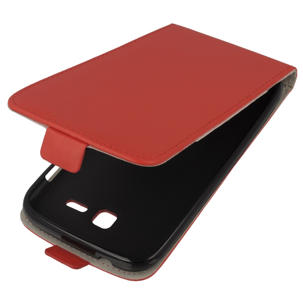 Pokrowiec z klapk� na magnes Prestige Slim Flexi czerwony HUAWEI Ascend Y600