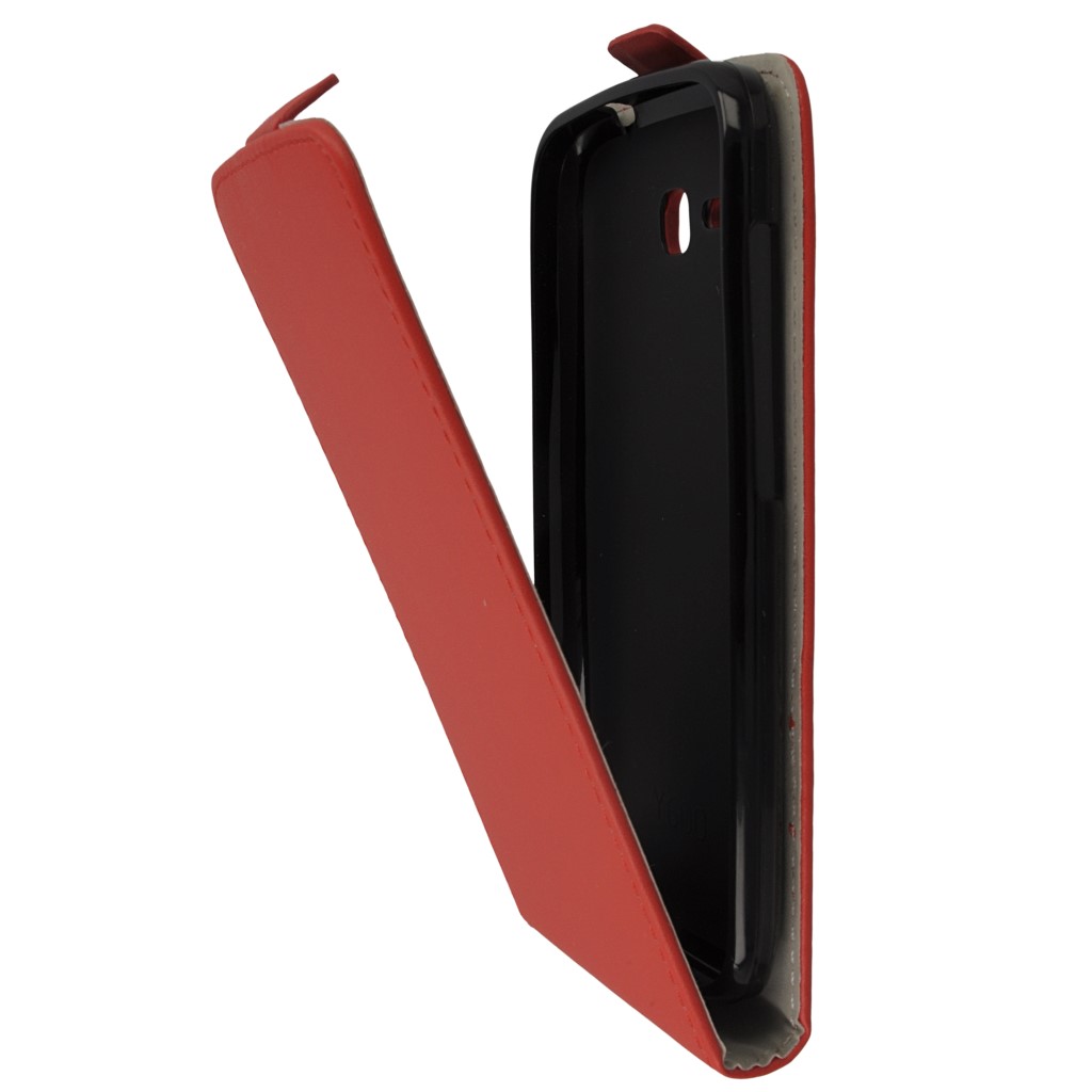 Pokrowiec z klapk� na magnes Prestige Slim Flexi czerwony HUAWEI Ascend Y600 / 7