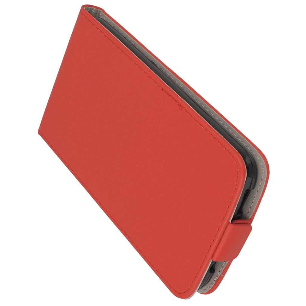 Pokrowiec z klapk na magnes Prestige Slim Flexi czerwony HUAWEI Ascend Y625 / 8