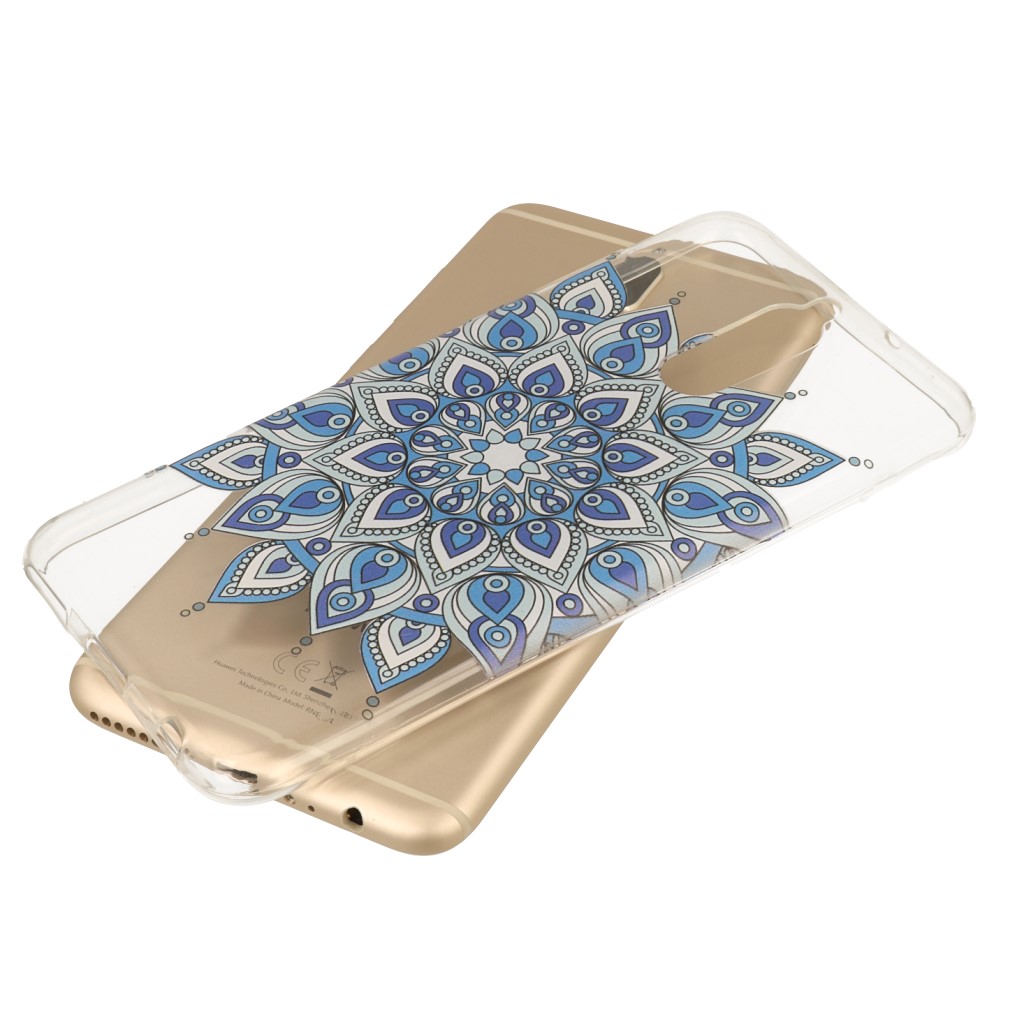 Pokrowiec etui silikonowe wzr Kwiat Mandala niebieski Xiaomi Redmi Note 9S / 3
