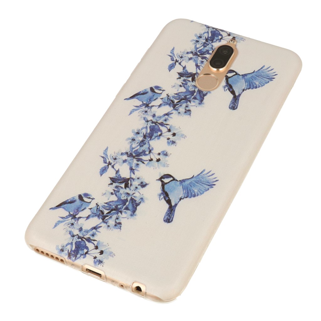 Pokrowiec etui silikonowe wzr Niebieskie ptaki Xiaomi Mi 9 SE