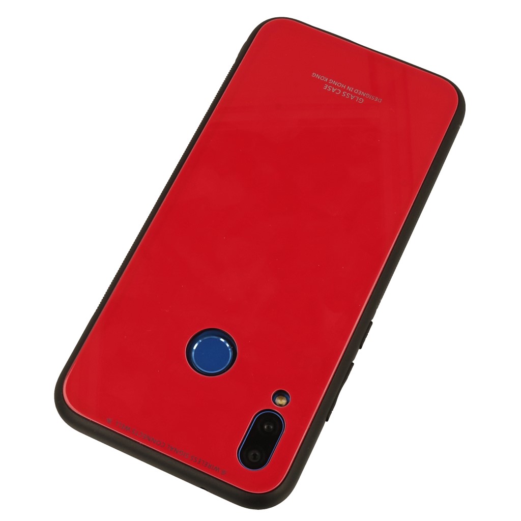 Pokrowiec back case Glass Case czerwone HUAWEI Y9 2018 / 2