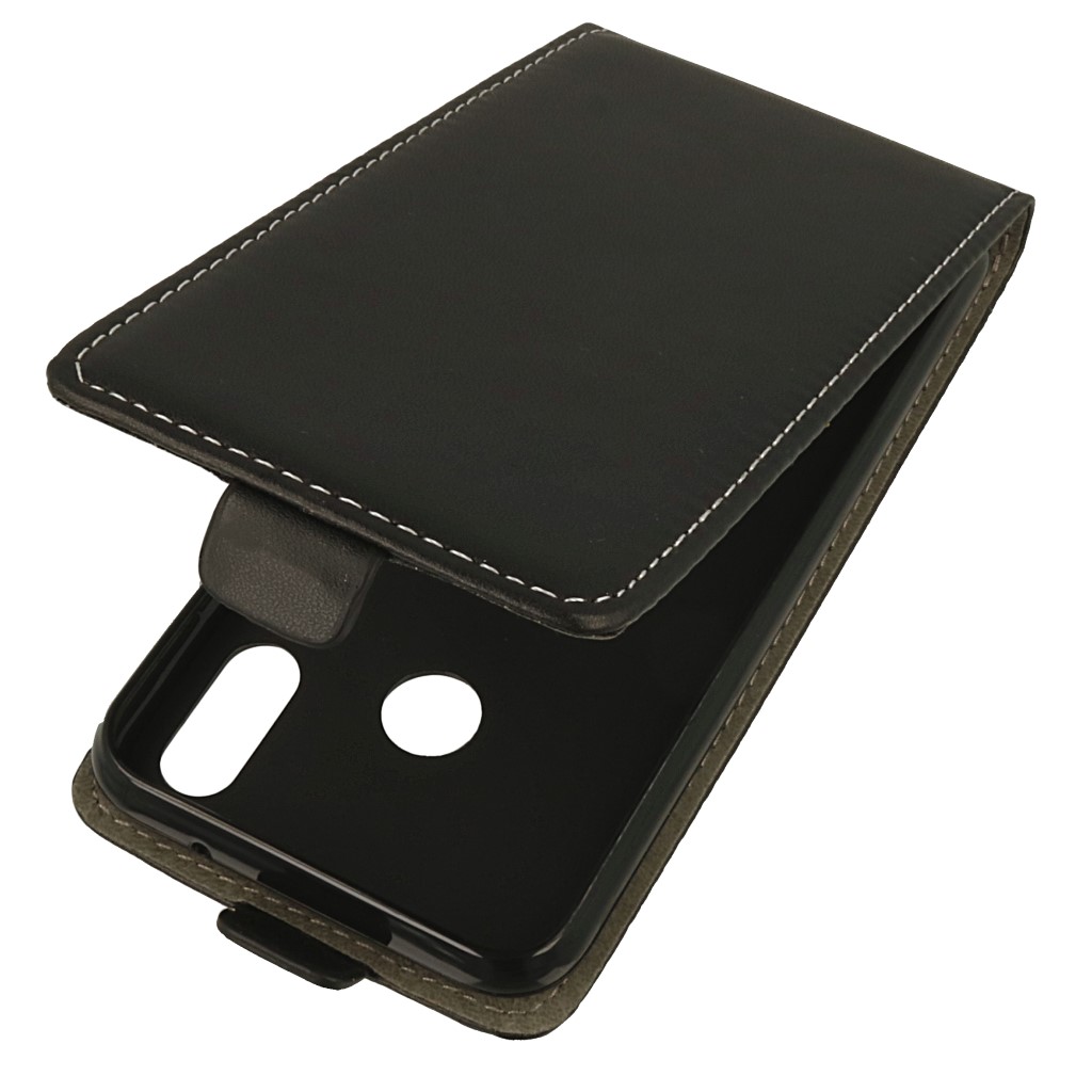 Pokrowiec z klapk� na magnes Prestige Slim Flexi czarny HUAWEI P20 Lite