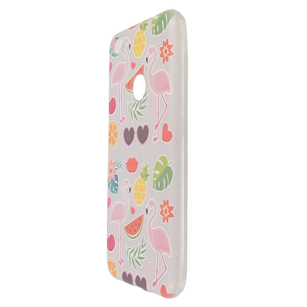Pokrowiec etui silikonowe wzr Owocowe Flamingi APPLE iPhone 15 Pro Max / 6