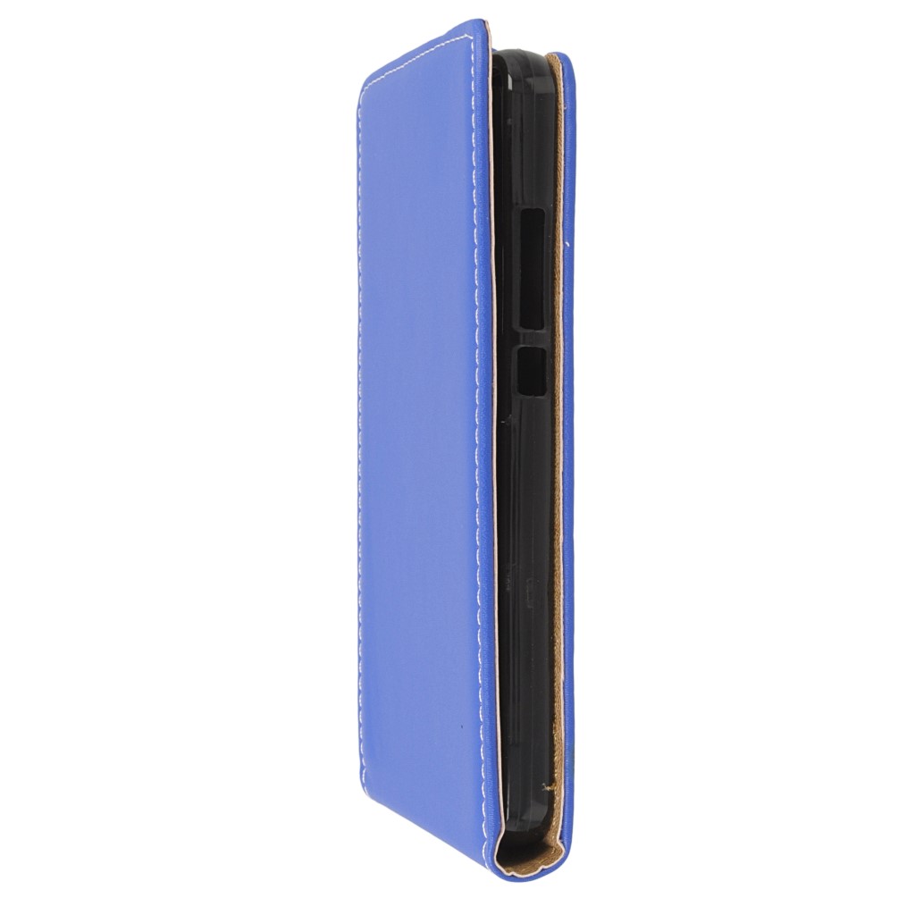 Pokrowiec z klapk na magnes Prestige Slim Flexi niebieski HUAWEI ShotX / 6