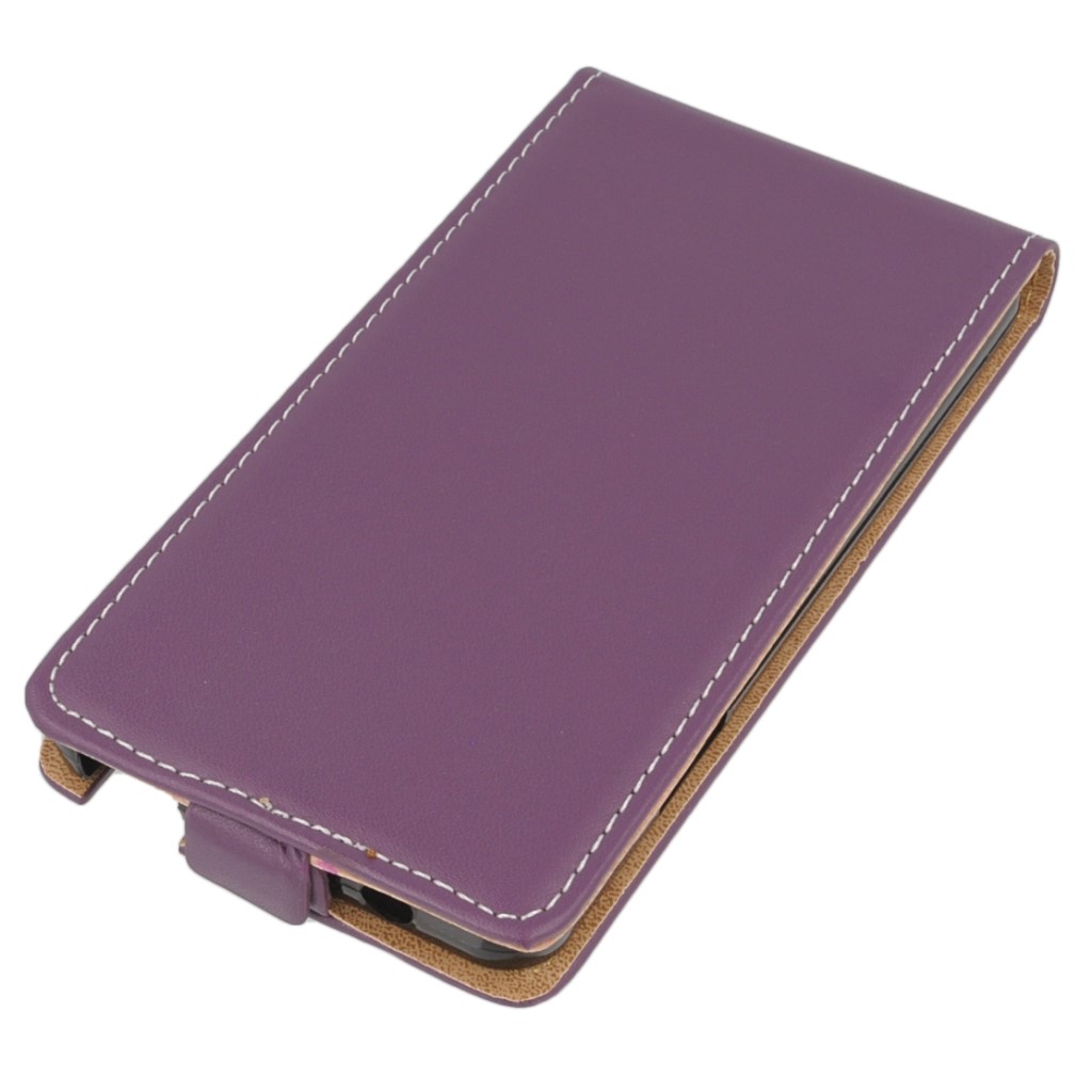Pokrowiec z klapk� na magnes Slim Flexi ciemny fioletowy HUAWEI ShotX / 2
