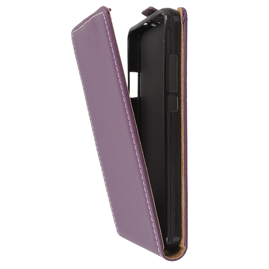Pokrowiec z klapk� na magnes Slim Flexi ciemny fioletowy HUAWEI ShotX / 7