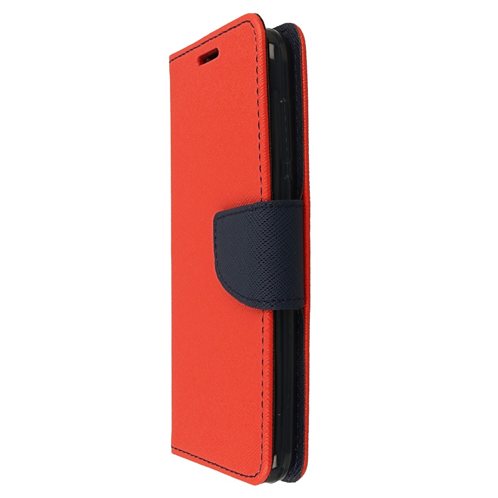 Pokrowiec etui z klapk na magnes Fancy Case czerwono-granatowe SAMSUNG GT-S7580 Galaxy Trend Plus / 6