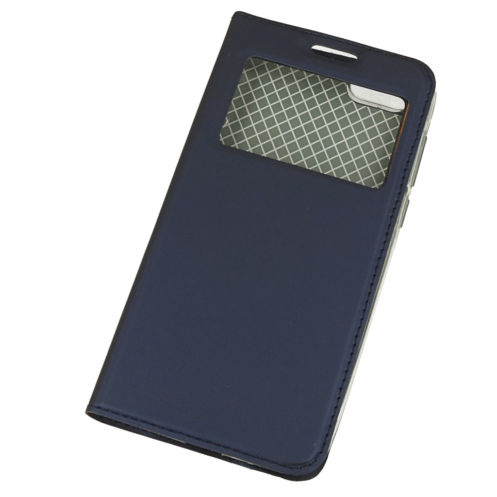 Pokrowiec etui Smart Look Cover z okienkiem granatowe HUAWEI Honor 7S / 2