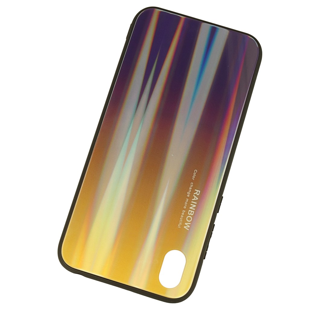 Pokrowiec etui silikonowe Rainbow Case Ombre fioletowe HUAWEI Y5 2019 / 2