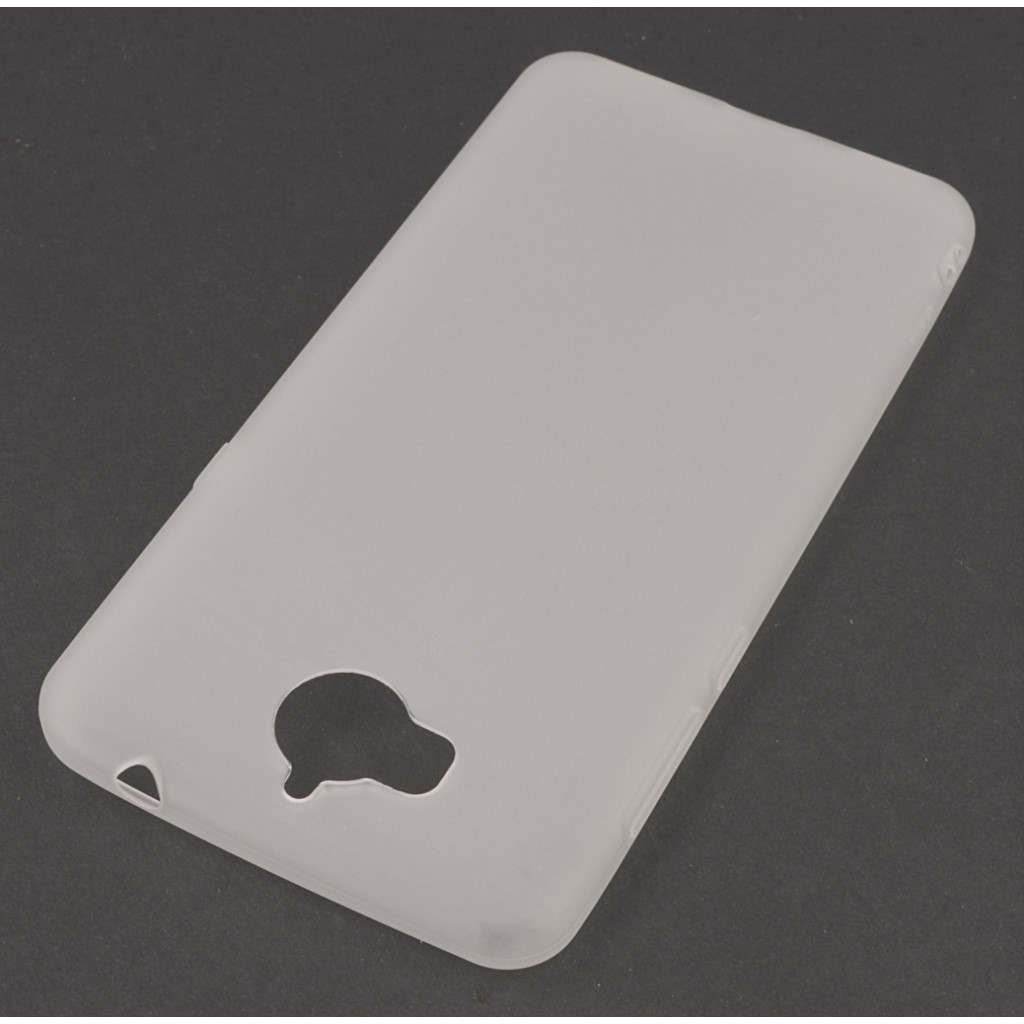 Pokrowiec silikonowe etui BACK CASE bia�e HUAWEI Y6 (2017) / 2