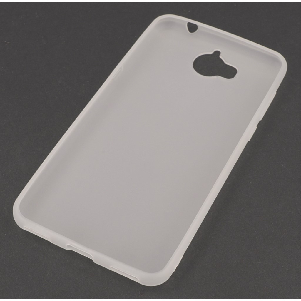 Pokrowiec silikonowe etui BACK CASE bia�e HUAWEI Y6 (2017) / 3